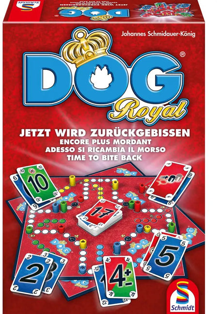 Schmidt - Brettspiel Dog Royal - Familienspiel - strategisches Teamspiel mit Rollen - 2-6 Spieler - ab 8 Jahren