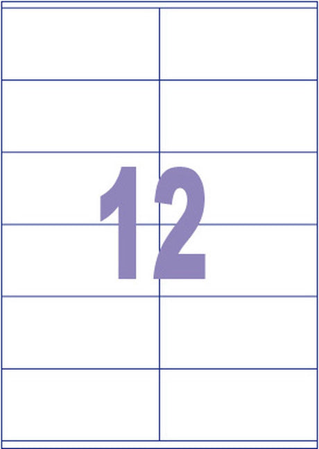 Kangaro-Etikett – Tintenstrahl-Laserkopie – 105 x 48 mm – 100 Blatt – 12 Aufkleber pro Blatt