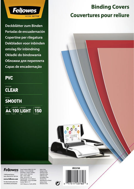 Fellowes Einbandhülle 5376001 transparentes PVC (Polyvinylchlorid)