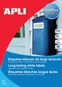 Apli wetterfeste Etiketten, Format 210 x 297 mm (B x H), 100 Stück, 1 pro Blatt, Karton mit 100 Blatt