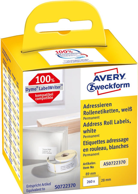 Avery Adressetiketten as0722370 permanent weiß