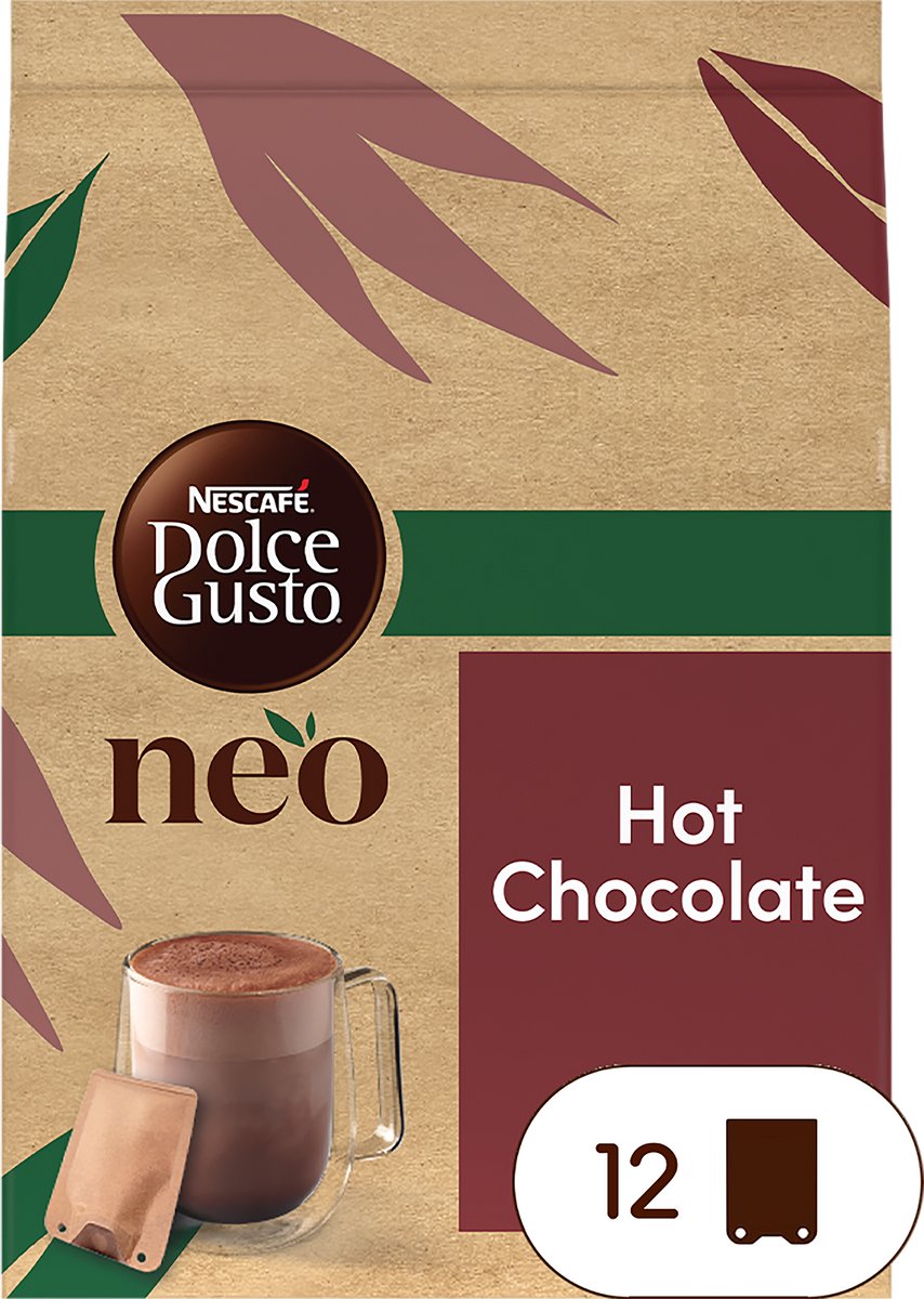 Nescafé Dolce Gusto Neo Beutel heiße Schokolade – 5x 12 Beutel für 12 Tassen Schokoladenmilch