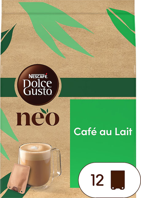 Nescafé Dolce Gusto Neo Beutel Café au Lait – 5x12 Beutel für 12 Tassen Kaffee