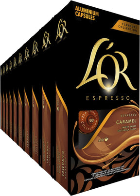 L'or Espresso-Karamell-Kaffeetassen – 10 x 10 Kapseln
