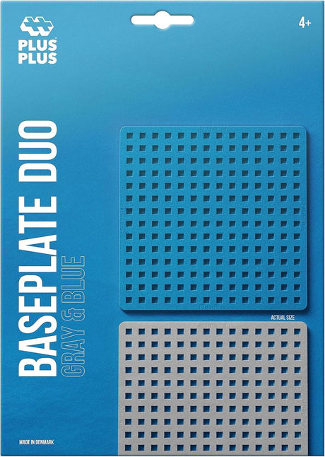 Plus-Plus Grundbauplatte blau grau 2-teiliger Bausatz – 3840 – Konstruktionsspielzeug – Konstruktionsspielzeug – Set mit Bausteinen – ab 5 Jahren