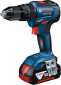 Bosch Professional GSB 18V-55 Akku-Bohrschrauber – mit 2x 18V Akkus und Ladegerät