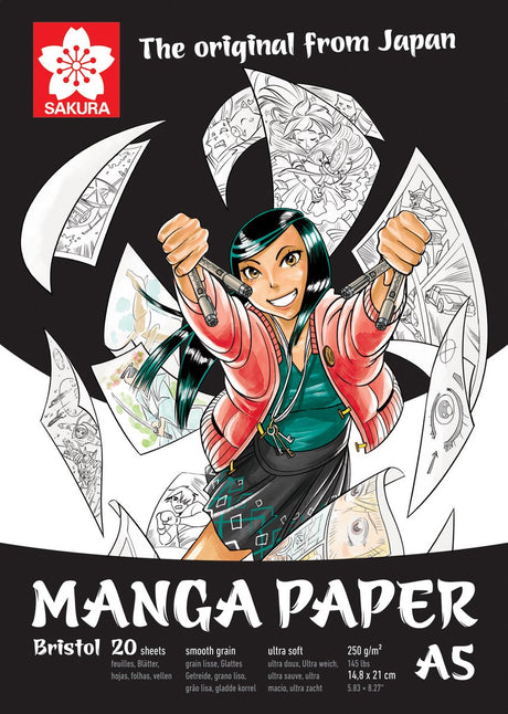 Sakura Manga-Skizzenbuch – A5 – Weiß – FSC-Mix