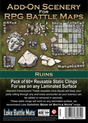 Loke battle mats add on scenery for rpg maps ruins