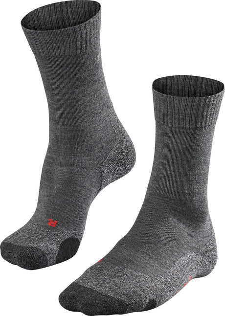 Falke TK2 Anti-Blister Wandersocken aus dickem Woll-Funktionsmaterial Damen Grau - Größe 41-42