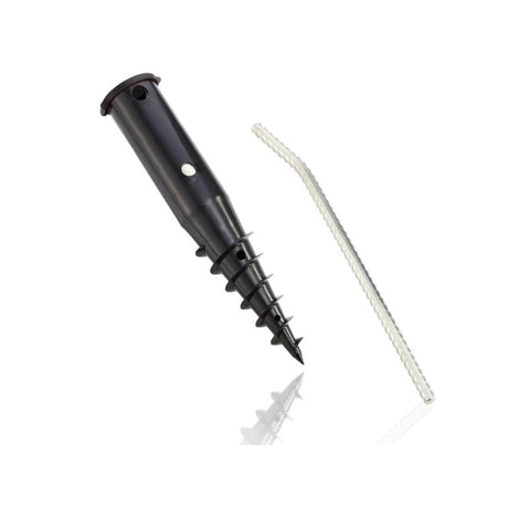 Leifheit Wäschespinne Erdanker - inkl. Einschraubstange - 50 mm Durchmesser - schwarz