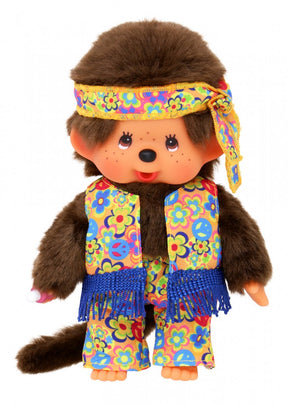 Monchhichi knuffel jongen flower power 20cm pluche pop.