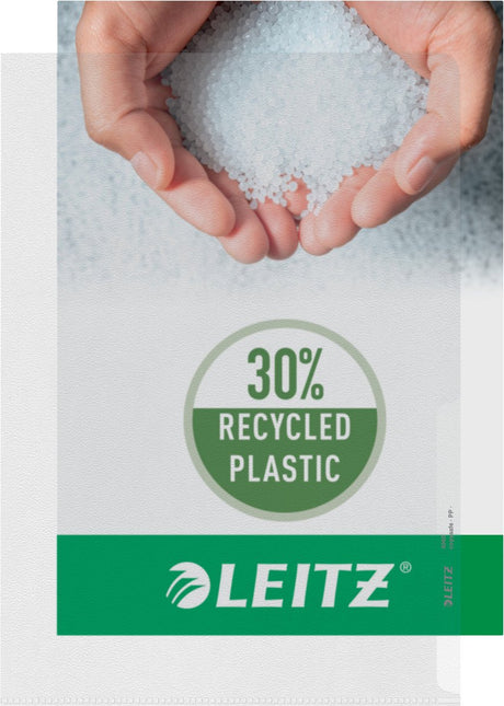 Leitz hochwertige Sichtmappe – 30 % recycelter Kunststoff – A4 – 100 Stück – transparent