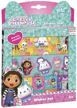 Totum Gabby's Dollhouse Sticker-Set 3 Bögen Aufkleber mit Spieldekor – Gabby's Dollhouse – kreatives Spielzeug für Mädchen ab 3 Jahren