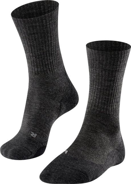 Falke TK2 Wool Anti-Blister dickes Woll-Funktionsmaterial Wandersocken Damen Grau – Größe 35-36