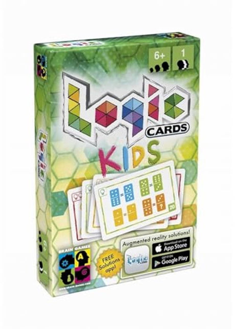 Denkspiele, Logikspielkarten für Kinder, grünes Lernspiel.