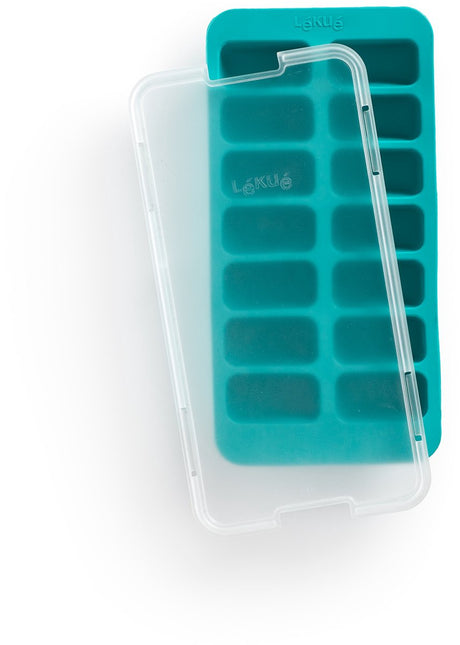 Lékué Eiswürfelform – mit Deckel – Rechteck – Türkis