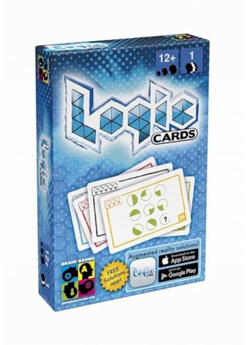 Denkspiele Logikkartenspiel blau - Lernspiel für Kinder.