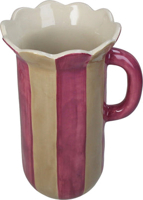 Hd collection vaas strepen aardewerk 16x13,8x25,5cm