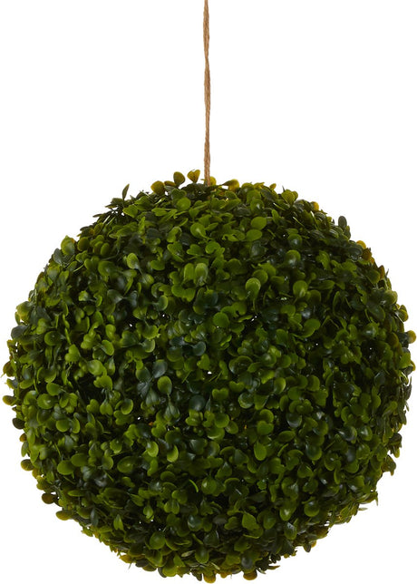 Mica decorations buxus bol kunstplant voor buiten hangend - ø28 cm - groen