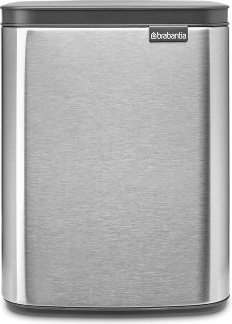Brabantia Bo Abfallbehälter – 7 Liter – Badezimmer – mattierter Stahl, fingerabdrucksicher