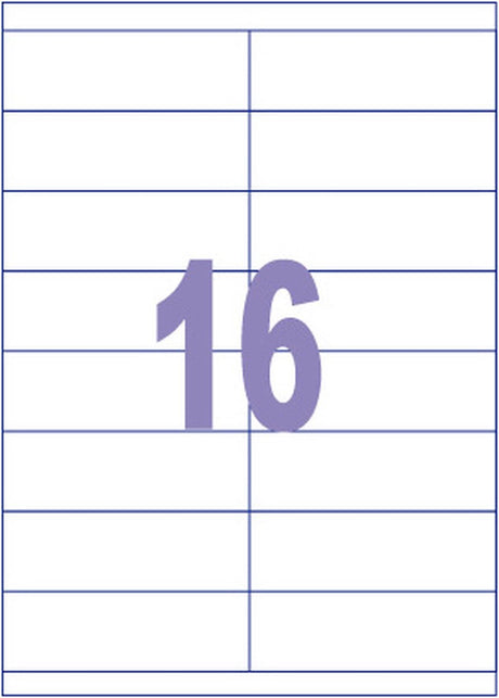Kangaro-Etiketten – universell – Tintenstrahl-Laserkopie – 105 x 35 mm – 100 Blatt – 16 Aufkleber pro Blatt