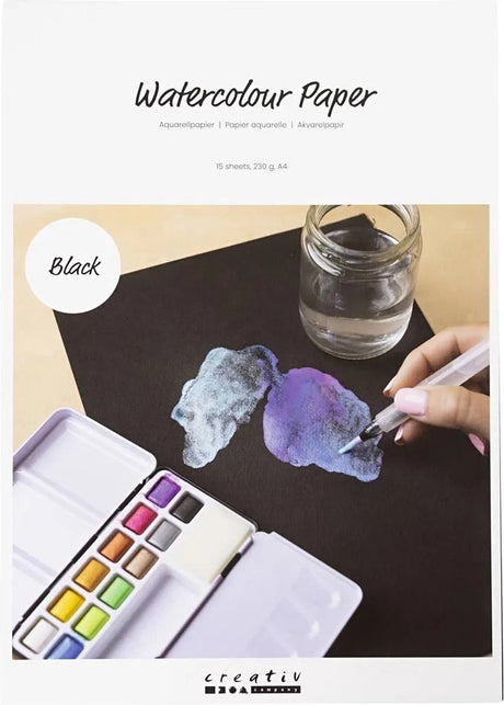 Kreativunternehmen https: www.cchobby.nlwatercolor-paper-a4-sheet-210x297-mm-230-gr-black-15-sheet-1-box