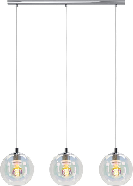 Eglo ariscani 2 hanglamp - e27 - 76.5 cm - chroom gekleurd glas