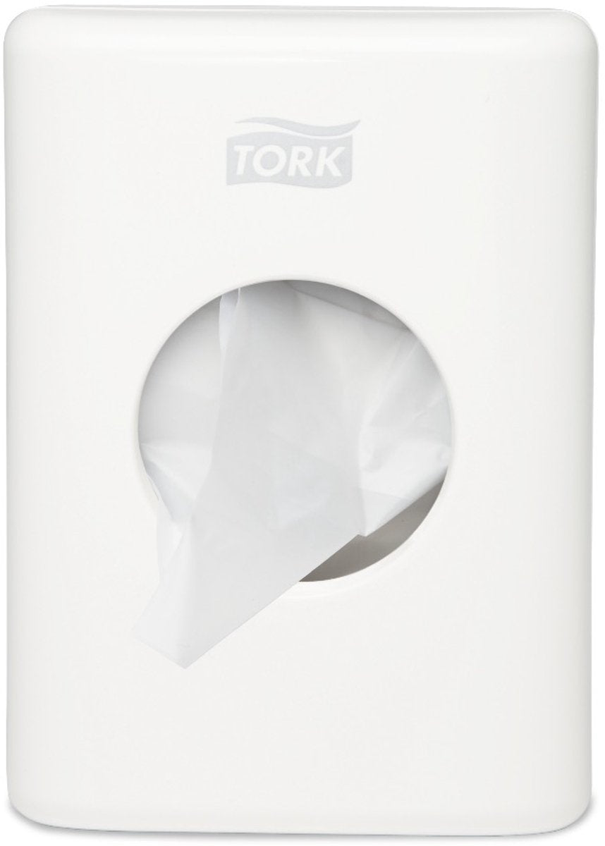 Tork 566000 Spender für Damenbindenbeutel, weiß, 36 x 140 x 100 mm pro Stück, Spender für Damenbindenbeutel (566000)