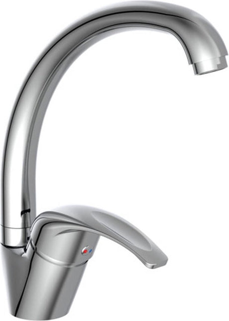 Schütte Schütte Eenknops -Mixer mit runden Spout Diziani Chrom -gelenkt