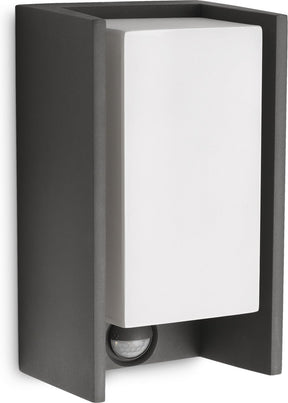 Philips led philips bridge buitenwandlamp met sensor - antraciet