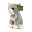 Pluche grijze kat 23 cm eco-friendly sof | 2 stuks