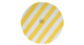 Ontbijtbord melamine geel d22 h1,5cm