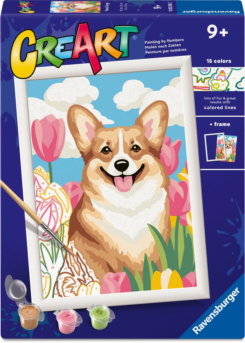 Ravensburger – Creart: Blumencorgi – Malen nach Zahlen