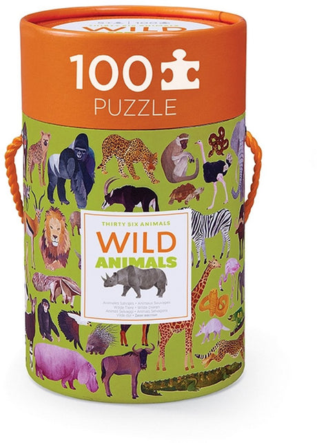 Crocodile Creek Puzzle 36 wilde Tiere - 100 Teile.