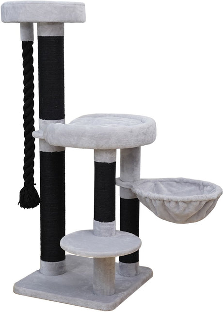 Ebi Kratzbaum Nairobi grau schwarz 60 x 60 x 154 cm - Katze