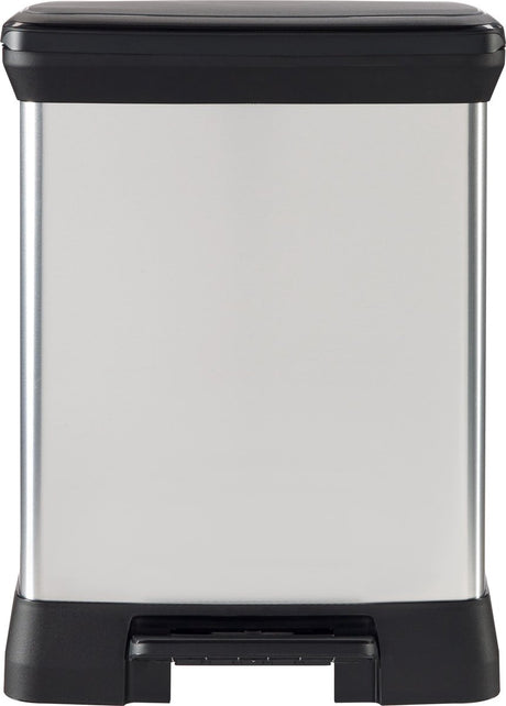 Curver pedaalemmer deco 30 l zilver 240642