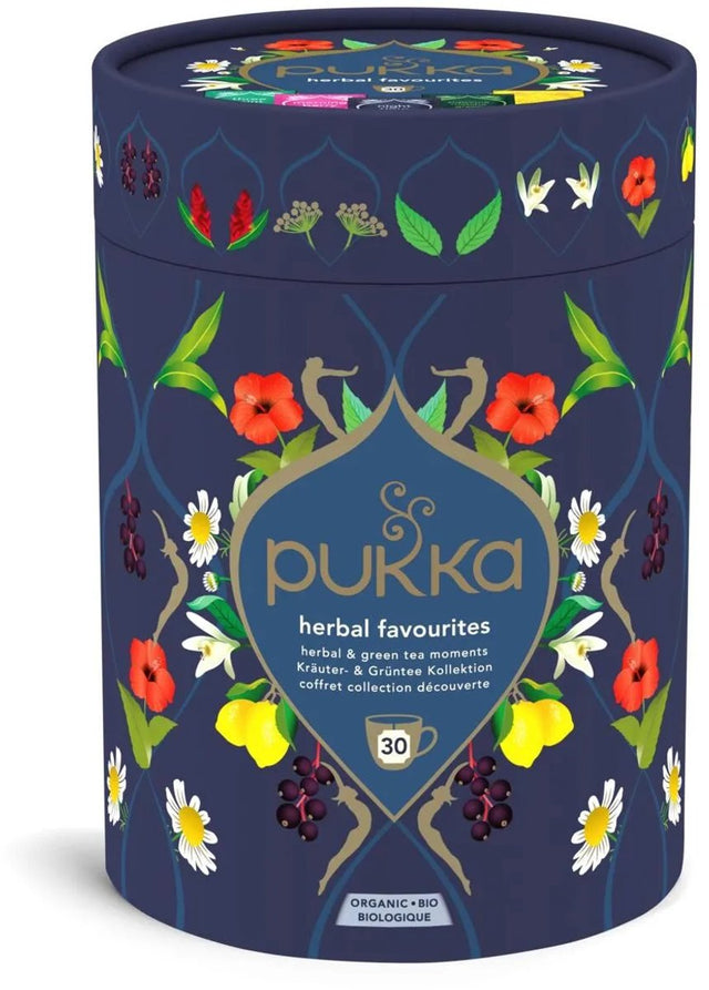 Pukka Tea Favorites Collection Geschenkset – 30 Teebeutel – Bio-Grüntee-Kräutertee – 5 x 6 Beutel – Tee-Vorteilspackung