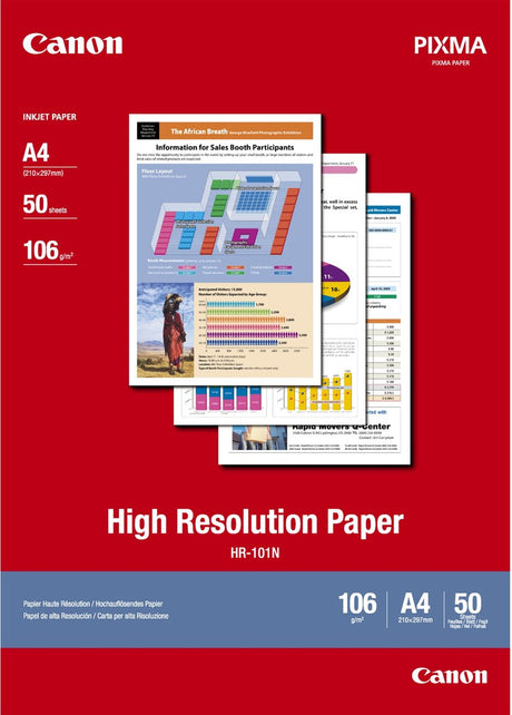 Canon hr-101n hoge resolutie papier - a4 50 vellen