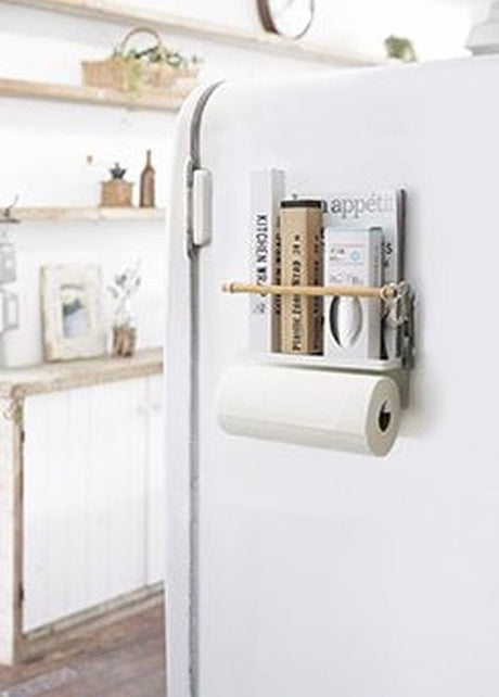 Yamazaki magnetischer Papierhandtuch-Folienhalter – weiß