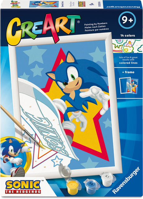 Ravensburger – creart: speedy sonic – schilderen op nummer