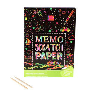 Notizpapier Scratch A4 50 Blatt + 2 Stifte | 7 Stück