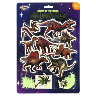 Erstaunlich cooles Dino-Set, das im Dunkeln leuchtet | 6 Stück