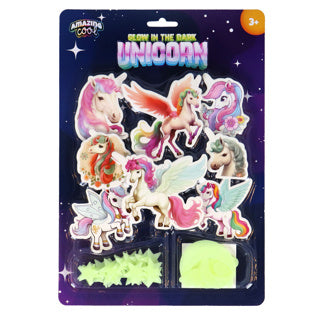 Erstaunlich cooles Einhorn-Set, das im Dunkeln leuchtet | 6 Stück
