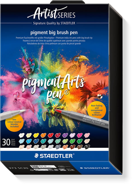 Staedtler artist series big brush brushpennen - 30 kleuren met blender