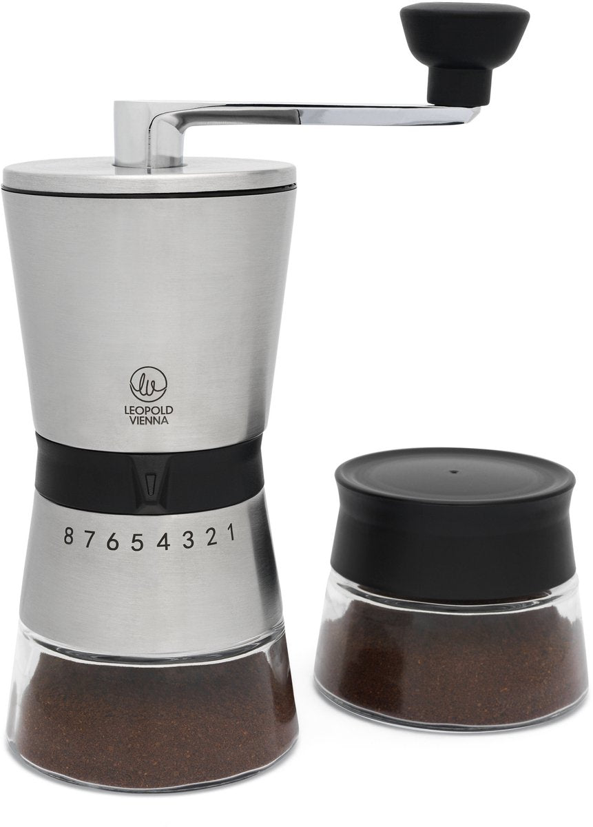 Leopold vienna - koffiemolen + bewaarpot bologna giftset - handmatig