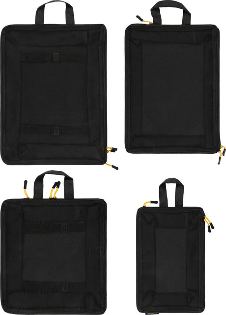 Abbey camp packing cubes compressie - set van 4 - rpet - frankfurt-004 - zwart l xl