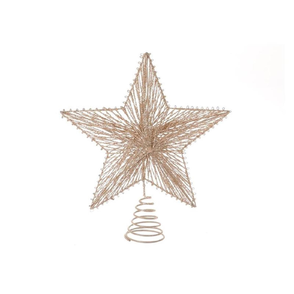 HBx Natural Living Peak Star Spirale Glitzer 20xh23cm Gold