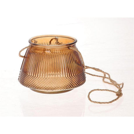 Hbx Natural Living Hängevase Laternenlinien ã˜15xh10,5cm braun