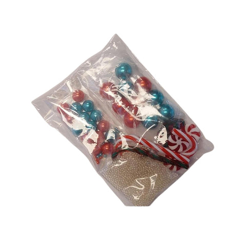 Hbx Natural Living Deco Wasserperlen Weihnachts-Cheer-Beutel, 120 g, grün-rot