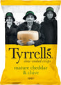 Tyrrells mature cheddar chive - chips - 8 x 150 gram